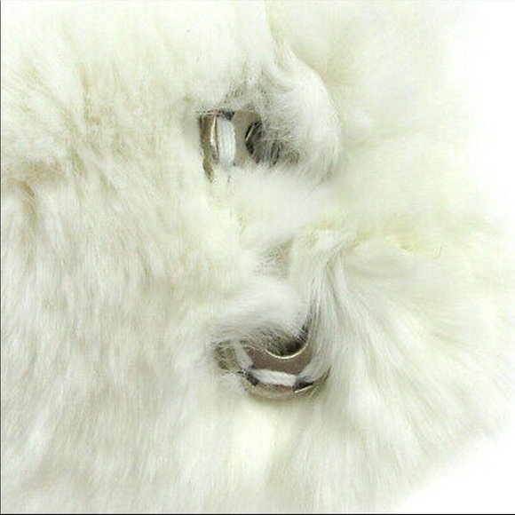 Chanel Rabbit Fur Pearl Charm Bracelet Cuff Bangle - Picture 3 of 5